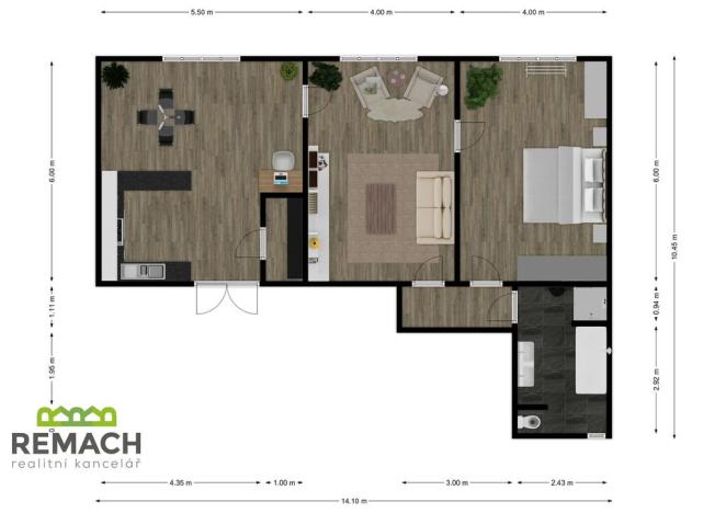 Pronájem bytu 3+kk, Náchod, Kamenice, 97 m2