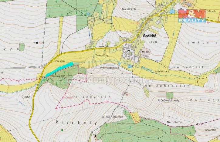 Prodej trvalého travního porostu, Sedliště, 8352 m2