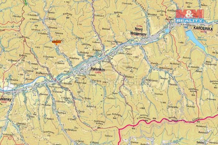 Prodej trvalého travního porostu, Halenkov, 3970 m2