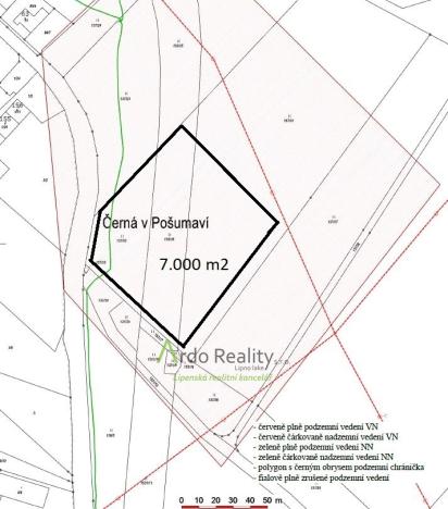 Prodej pozemku pro komerční výstavbu, Černá v Pošumaví, 7000 m2