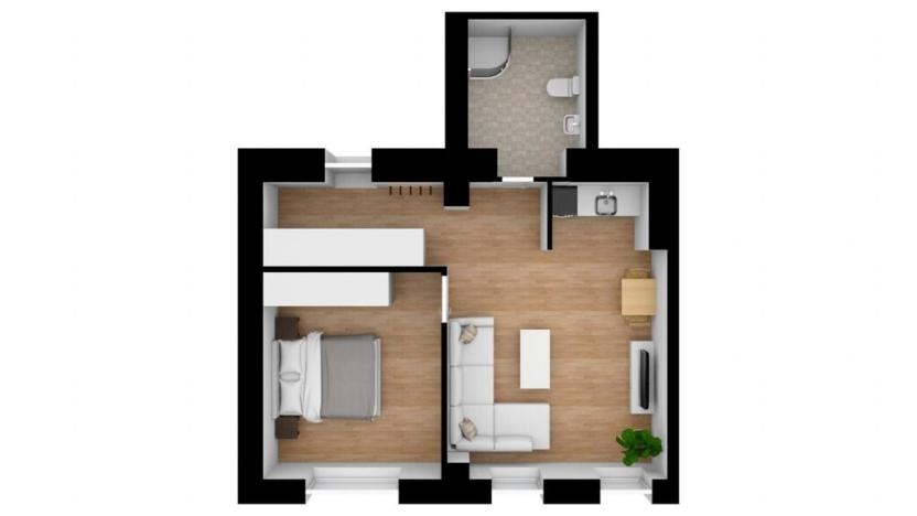 Prodej bytu 2+kk, Křišťanov - Arnoštov, 49 m2