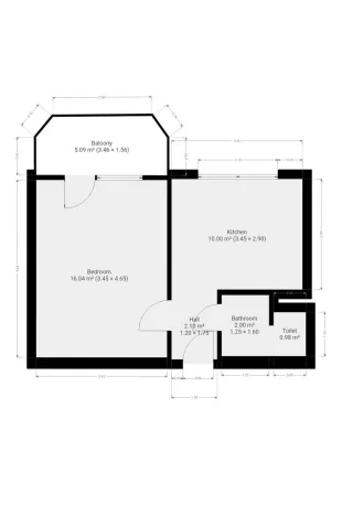 Pronájem bytu 1+1, Praha - Letňany, Dobratická, 31 m2