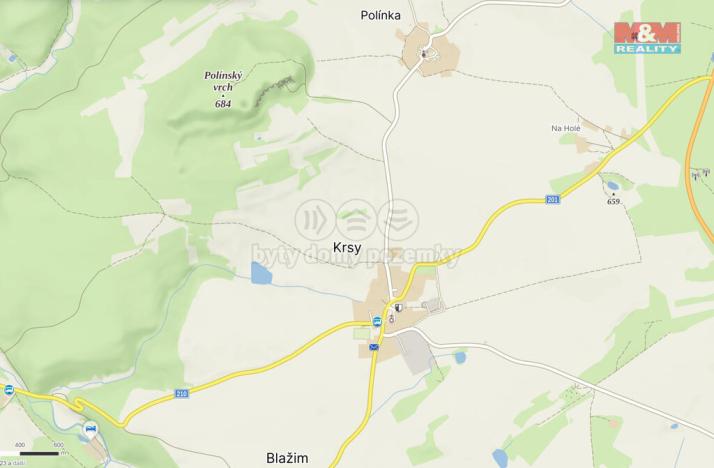 Prodej zahrady, Krsy, 649 m2