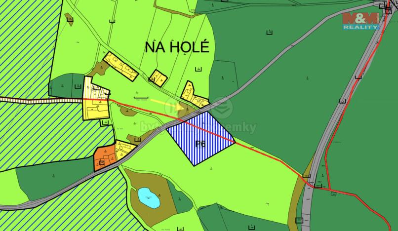 Prodej trvalého travního porostu, Krsy, 1072 m2