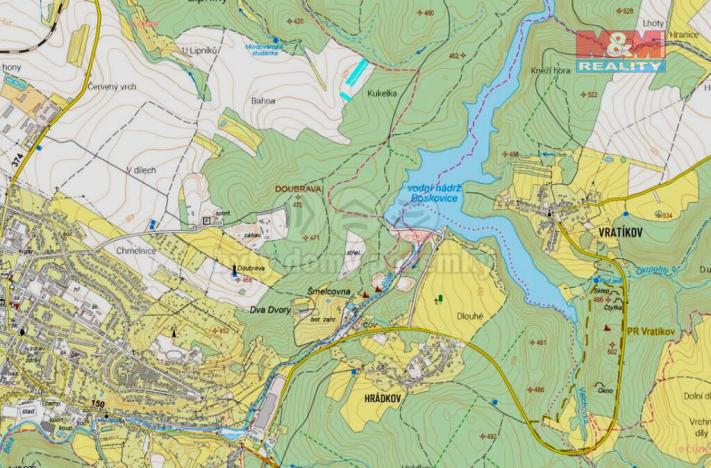 Prodej zemědělské půdy, Boskovice, 1418 m2