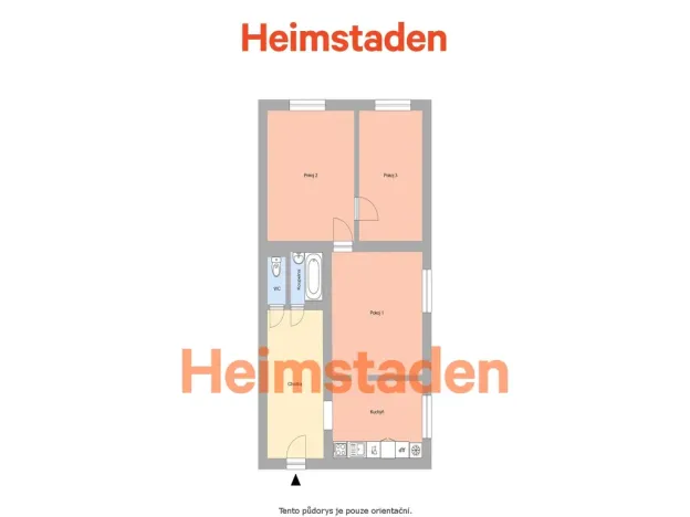 Pronájem bytu 3+kk, Ostrava - Poruba, Gustava Klimenta, 60 m2