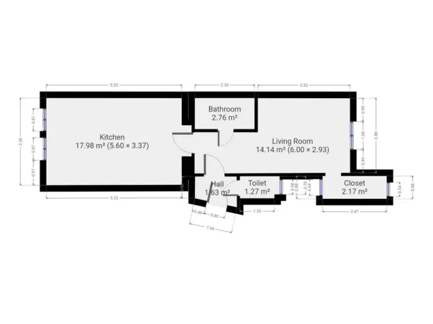 Pronájem bytu 2+kk, Praha - Libeň, Nad Kolčavkou, 39 m2