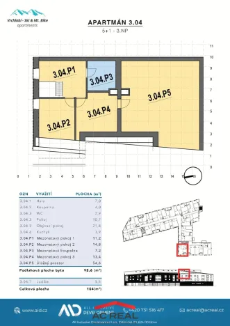 Prodej bytu 4+kk, Vrchlabí - Hořejší Vrchlabí, Horská, 99 m2