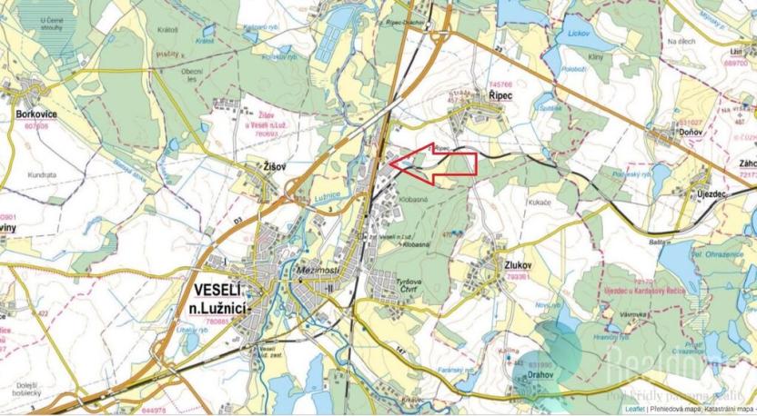 Prodej pozemku pro komerční výstavbu, Veselí nad Lužnicí - Veselí nad Lužnicí II, Třída Čs. armády, 29401 m2