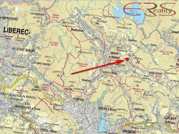 Prodej louky, Lučany nad Nisou - Horní Maxov, 3165 m2