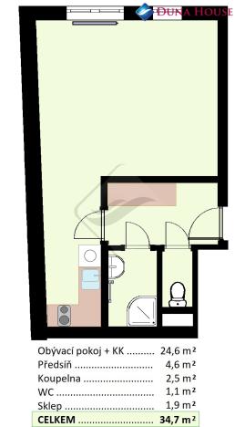 Prodej bytu 1+kk, Praha - Košíře, Plzeňská, 35 m2