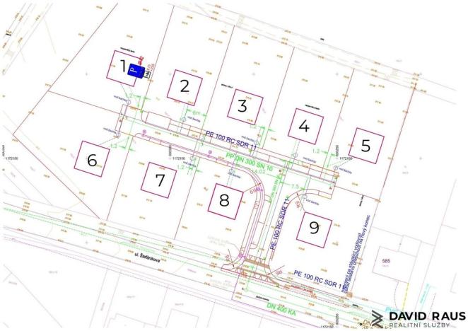 Prodej pozemku pro bydlení, Rajhrad, Štefánikova, 600 m2