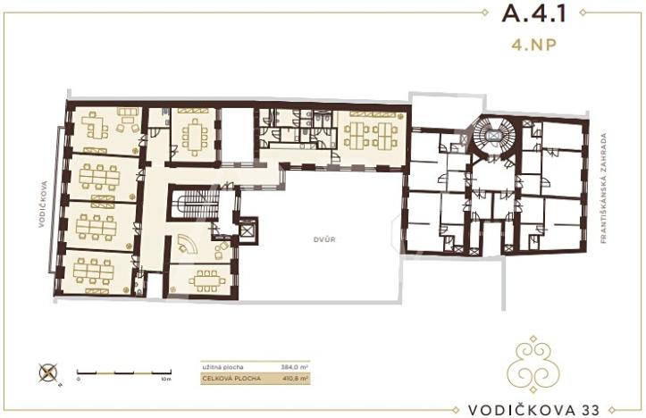 Pronájem kanceláře, Praha - Nové Město, Vodičkova, 409 m2