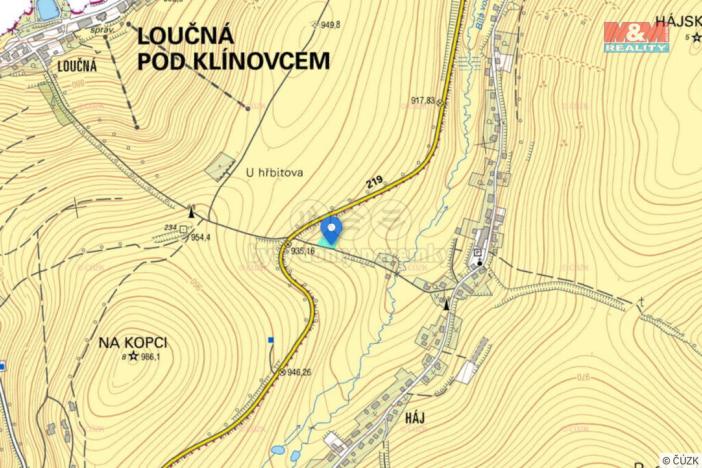 Prodej pozemku pro bydlení, Loučná pod Klínovcem - Háj, 1001 m2