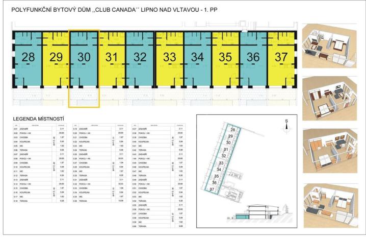 Prodej bytu 1+kk, Lipno nad Vltavou, 41 m2