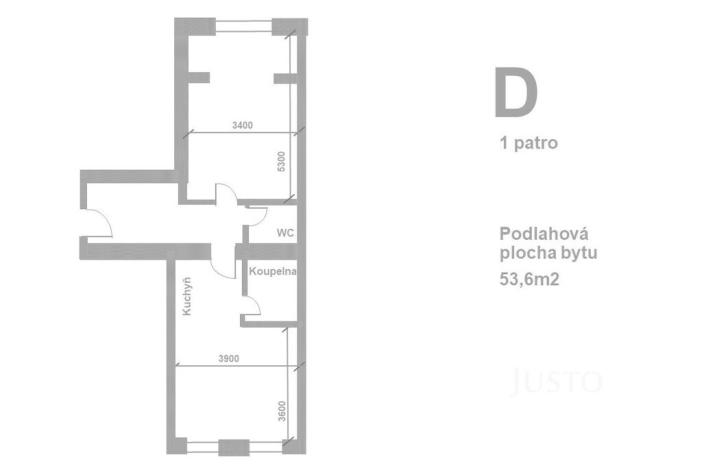 Pronájem bytu 2+kk, Písek - Budějovické Předměstí, Mírové nám., 53 m2