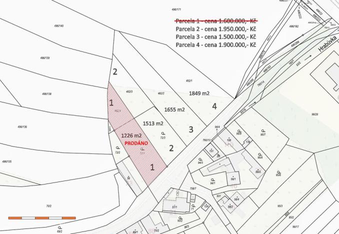 Prodej pozemku pro bydlení, Bílá Lhota - Řimice, 1655 m2