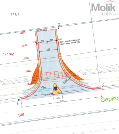 Prodej pozemku pro komerční výstavbu, Most - Čepirohy, Žatecká, 14320 m2