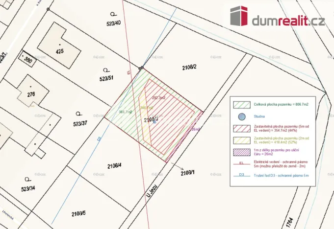 Prodej pozemku pro bydlení, Dřísy, K Potoku, 839 m2