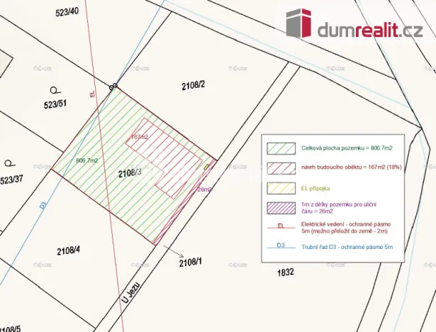 Prodej pozemku pro bydlení, Dřísy, K Potoku, 839 m2