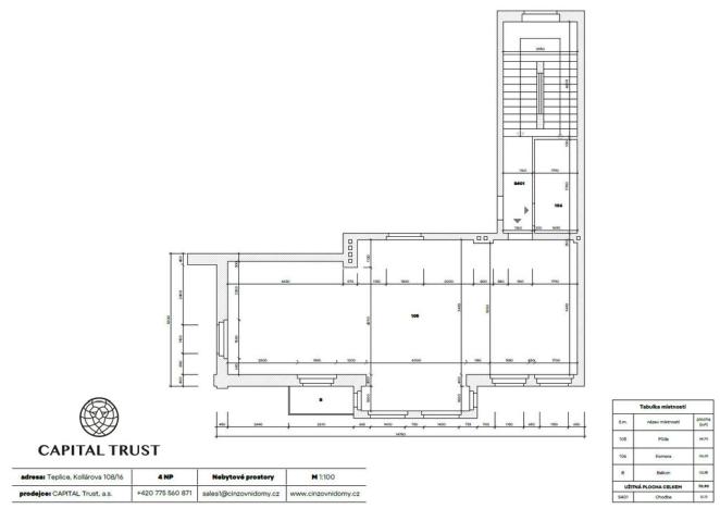 Prodej činžovního domu, Teplice, Kollárova, 822 m2