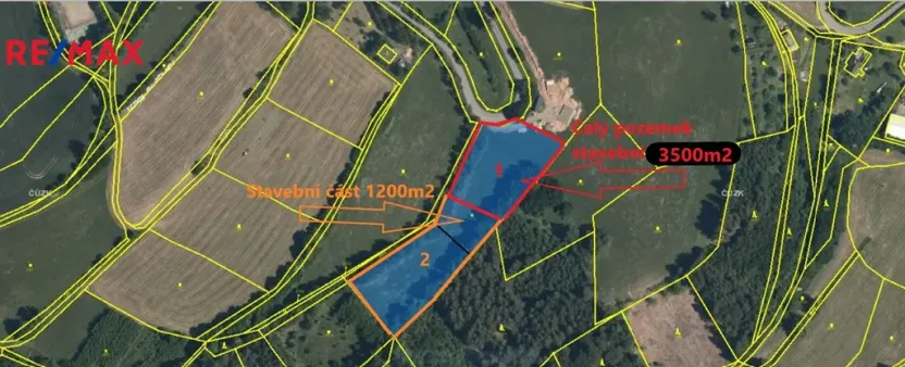 Prodej pozemku pro bydlení, Sobkovice, 3500 m2