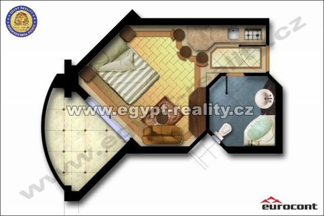 Prodej bytu 1+kk, 84511, Egypt, 46 m2