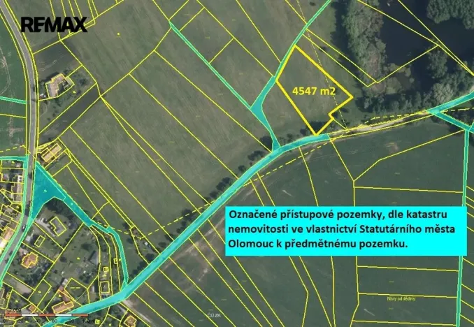 Prodej zemědělské půdy, Olomouc, 4547 m2