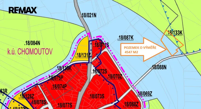 Prodej zemědělské půdy, Olomouc, 4547 m2