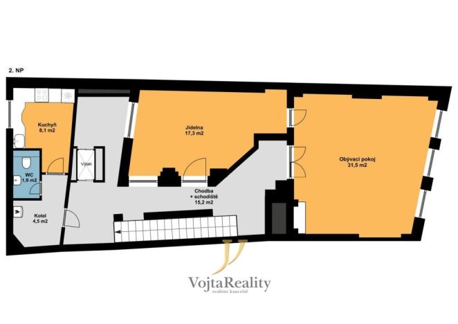 Pronájem atypického bytu, Olomouc, Purkrabská, 360 m2