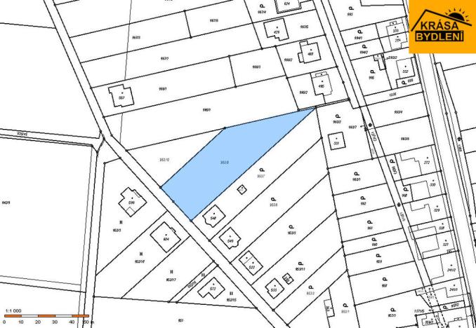 Prodej podílu 1/36 pozemku pro bydlení, Tršice, 79 m2