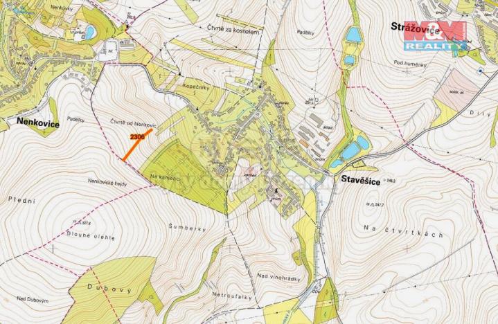 Prodej zemědělské půdy, Stavěšice, 531 m2