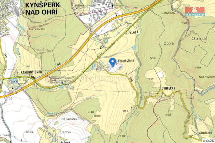 Prodej komerčního pozemku, Kynšperk nad Ohří - Zlatá, 12394 m2