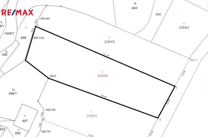 Prodej pozemku pro bydlení, Zlaté Hory, 3103 m2