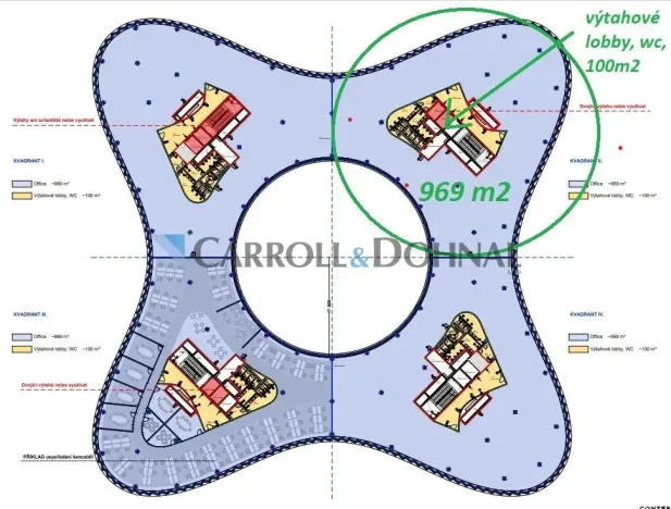 Pronájem kanceláře, Ostrava - Moravská Ostrava, náměstí Biskupa Bruna, 969 m2