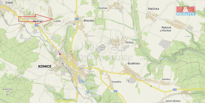 Prodej zahrady, Konice - Ladín, 3941 m2