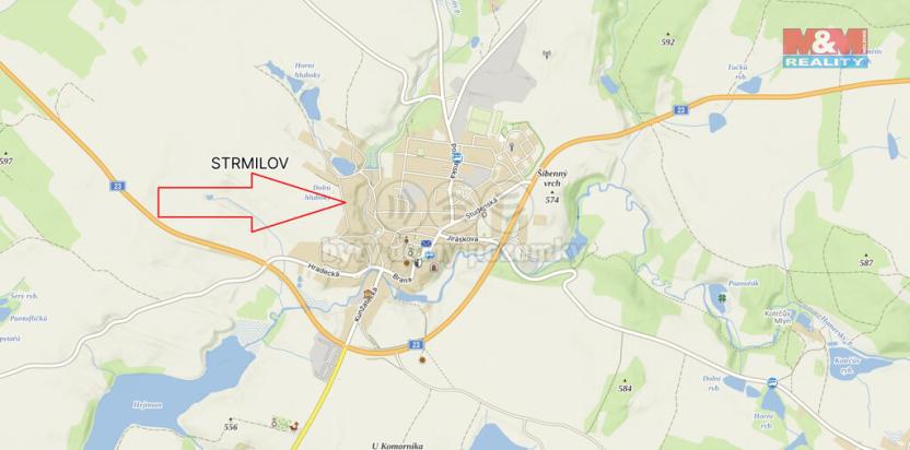 Prodej pozemku pro bydlení, Strmilov, 987 m2