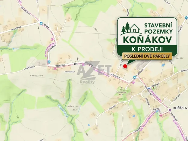Prodej pozemku pro bydlení, Český Těšín - Koňákov, Hradišťská, 1044 m2