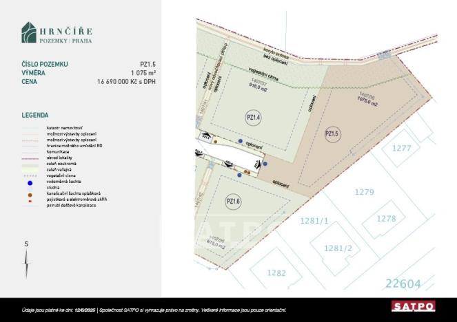 Prodej pozemku pro bydlení, Praha - Šeberov, U školky, 1075 m2