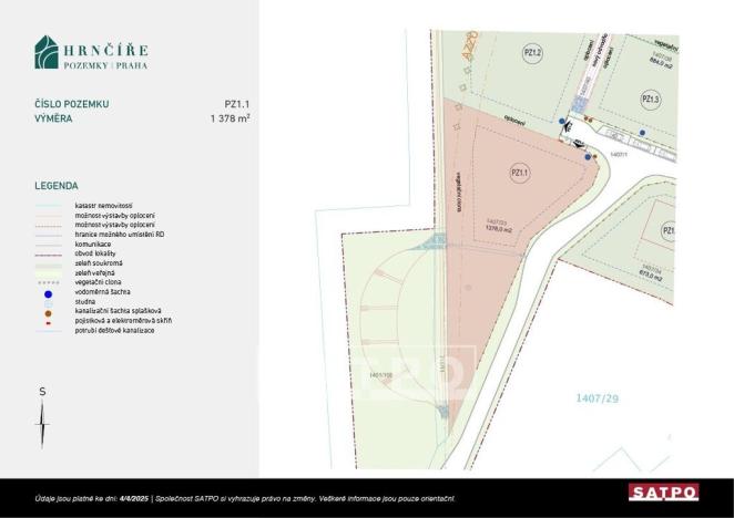 Prodej pozemku pro bydlení, Praha - Šeberov, U školky, 1378 m2