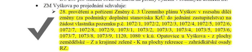 Prodej zahrady, Vyškov - Opatovice, 670 m2