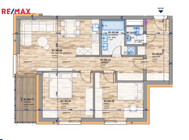 Prodej bytu 3+kk, Zlín, Tyršovo nábřeží, 72 m2