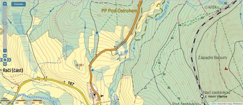 Prodej trvalého travního porostu, Horní Vltavice, 2731 m2