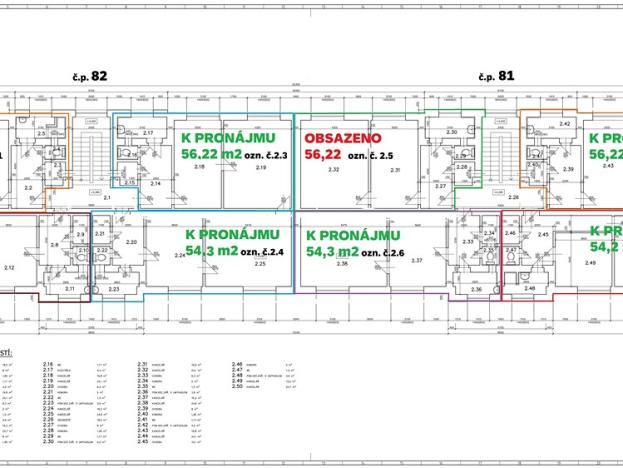 Pronájem kanceláře, Pardubice, 54 m2