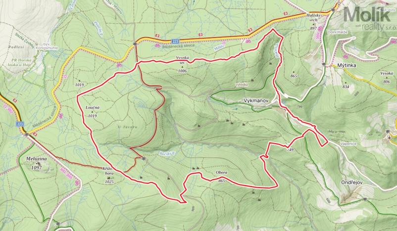 Prodej pozemku pro bydlení, Perštejn - Vykmanov, 281 m2