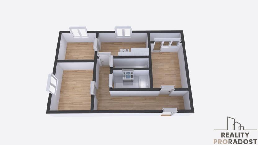 Prodej bytu 3+1, Hodonín, Lesní, 65 m2