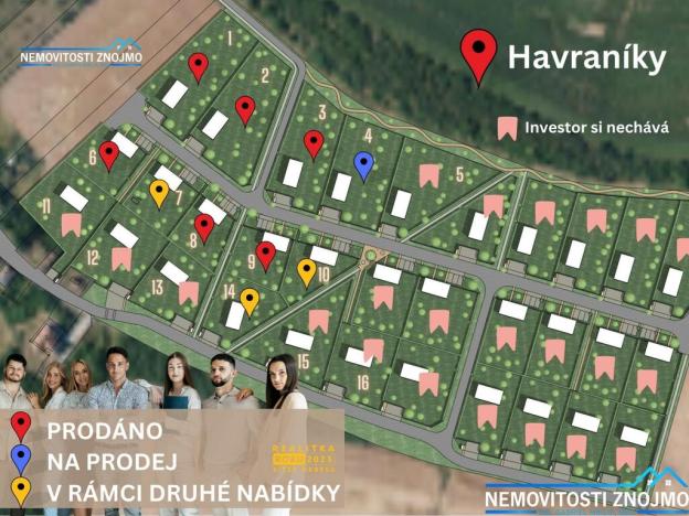 Prodej pozemku pro bydlení, Havraníky, 1677 m2