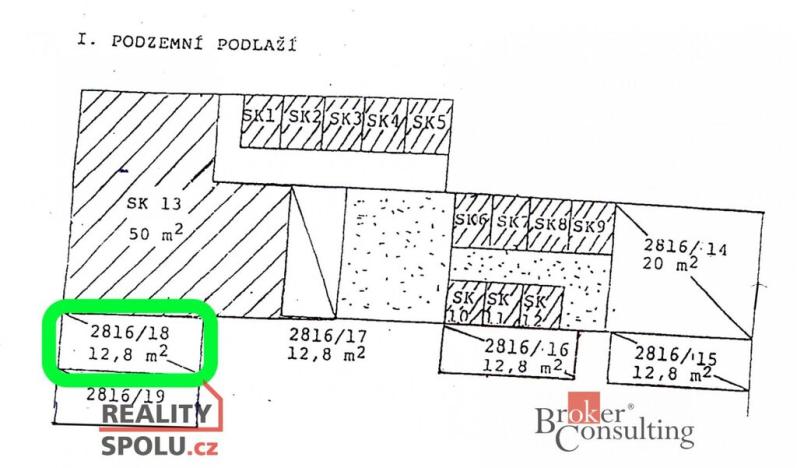 Prodej garáže, Opava - Předměstí, Krnovská, 13 m2