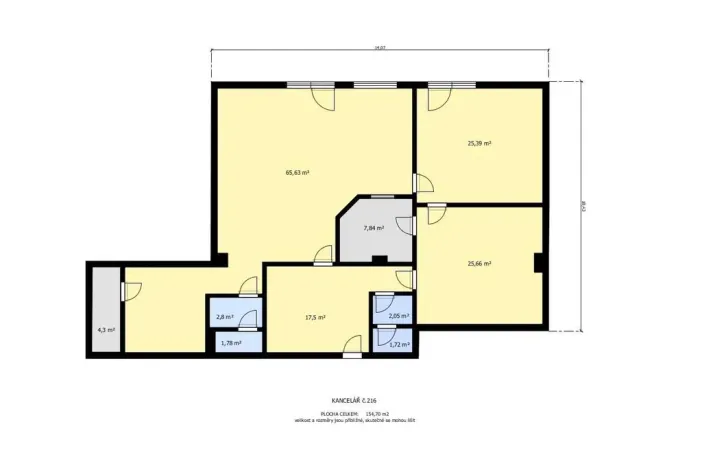 Pronájem kanceláře, Ústí nad Labem - Ústí nad Labem-centrum, Masarykova, 155 m2