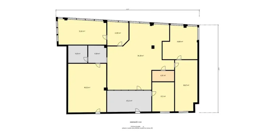 Pronájem kanceláře, Ústí nad Labem - Ústí nad Labem-centrum, Masarykova, 305 m2